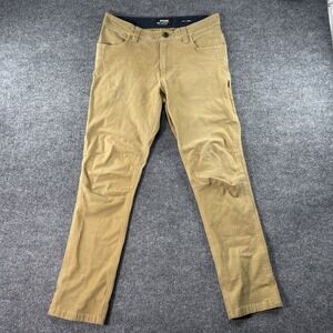 Off The Grid Trailblazer Pants Mens 32x32 Taper Fit Khaki Canvas Stretch Work